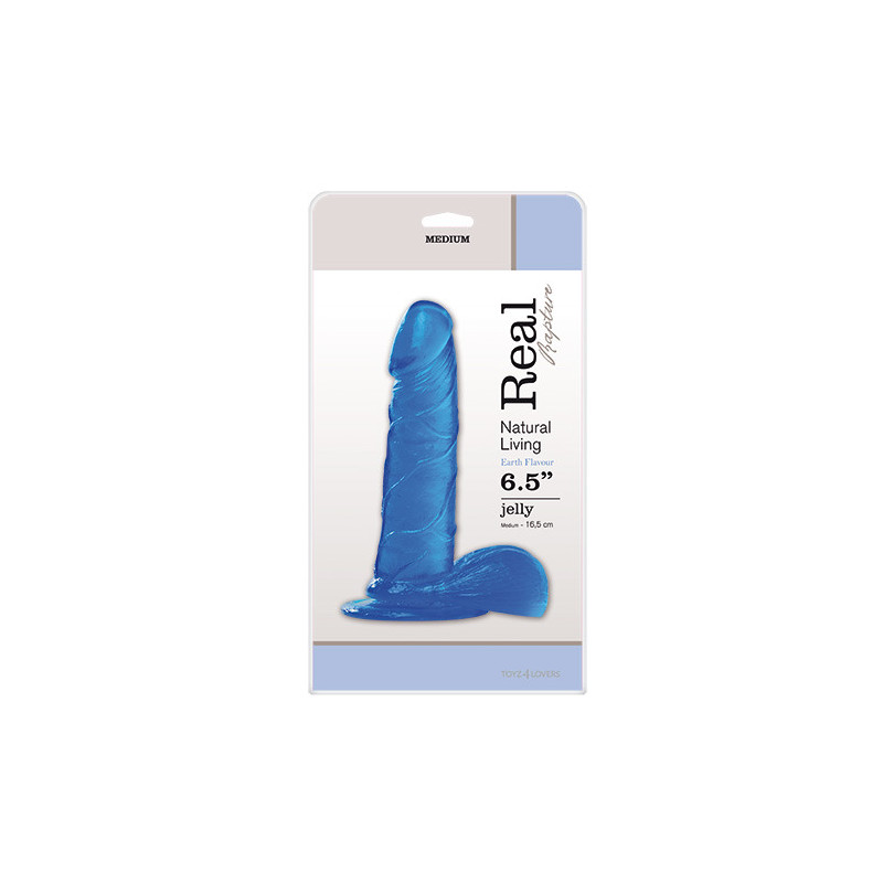 Фалоімітатор  JELLY DILDO REAL RAPTURE BLUE 6