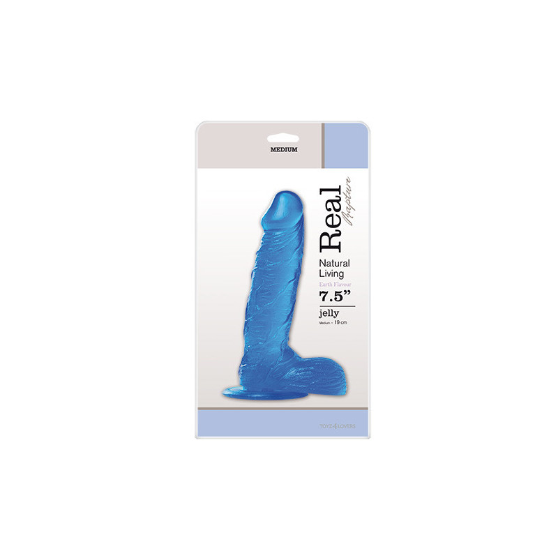 Фалоімітатор  JELLY DILDO REAL RAPTURE BLUE 7