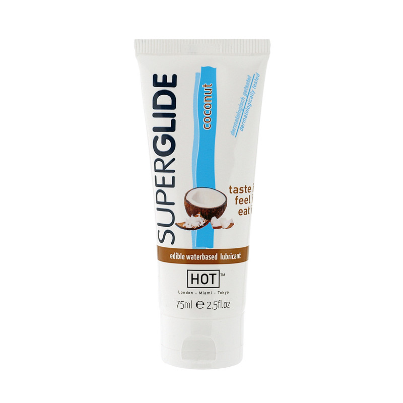 Лубрикант HOT Superglide COCONUT75ml edible lubricant waterbased