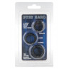 Ерекційне кільце STAY HARD THREE RINGS BLACK