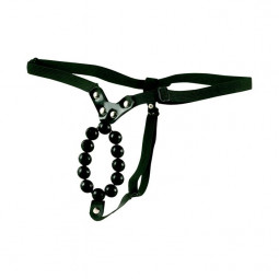 Ерекційне кільце LOVERS THONG WITH STROKER BEADS