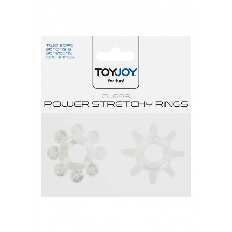 Ерекційне кільце POWER STRETCHY RINGS CLEAR 2PCS