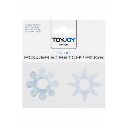 Ерекційне кільце POWER STRETCHY RINGS BLUE 2PCS