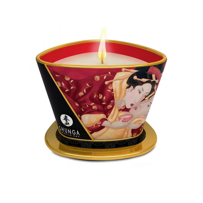 Масажний крем/свічкаSHUNGA CANDLE STRAWBERRY 170 ML