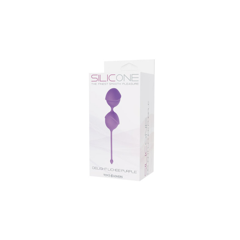 Вагінальні кульки PALLINE DELIGHT PUSSY LICHEE SILICONE PURPLE