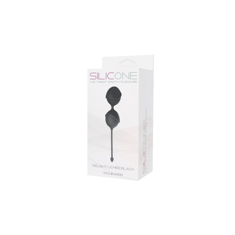 Вагінальні кульки PALLINE DELIGHT PUSSY LICHEE  SILICONE BLACK