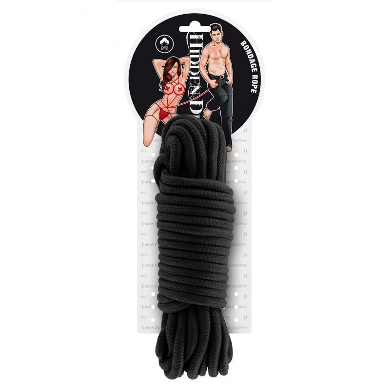 Бондажі/наручники BONDAGE ROPE 10 METER BLACK