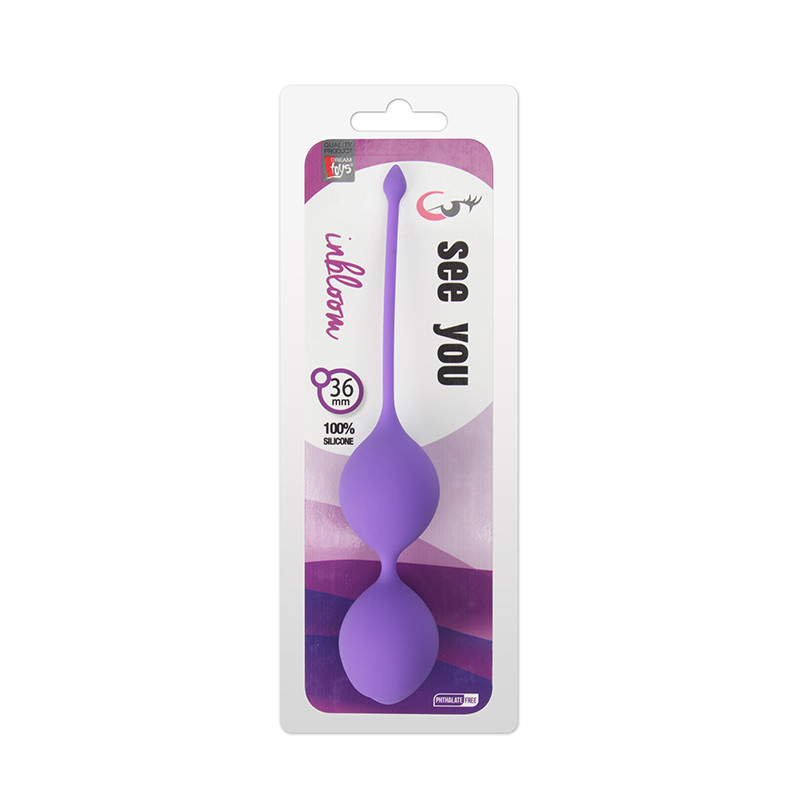 Вагінальні кульки SEE YOU IN BLOOM DUO BALLS 36MM PURPLE