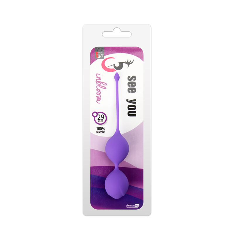 Вагінальні кульки SEE YOU IN BLOOM DUO BALLS 29MM PURPLE