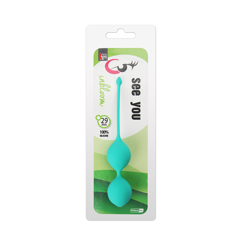 Вагінальні кульки SEE YOU IN BLOOM DUO BALLS 29MM GREEN