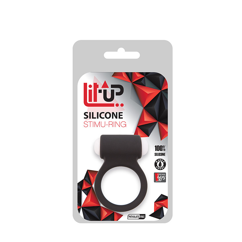 Ерекційне кільце LIT-UP SILICONE STIMU RING 3 BLACK