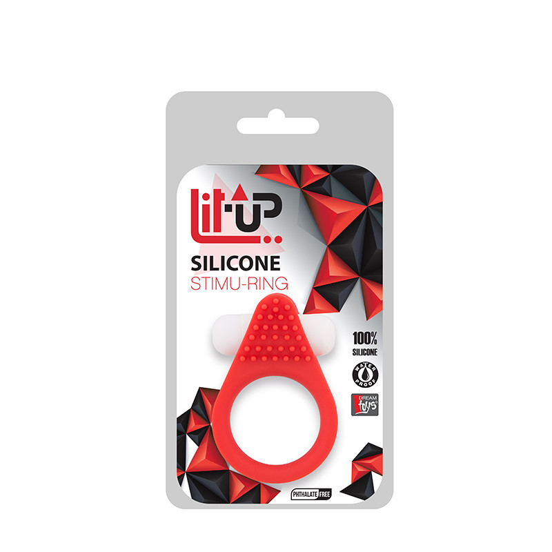 Ерекційне кільце LIT-UP SILICONE STIMU RING 1 RED