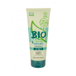 Лубрикант HOT BIO massage & lubricant waterbased 2in1 200 ml