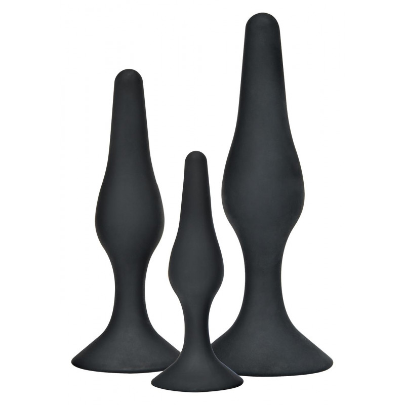 Анальна пробка -CURVY COMPANIONS KIT 3 PCS BLACK