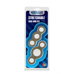 Ерекційне кільце MENZSTUFF STRETCHABLE COCK RING SET