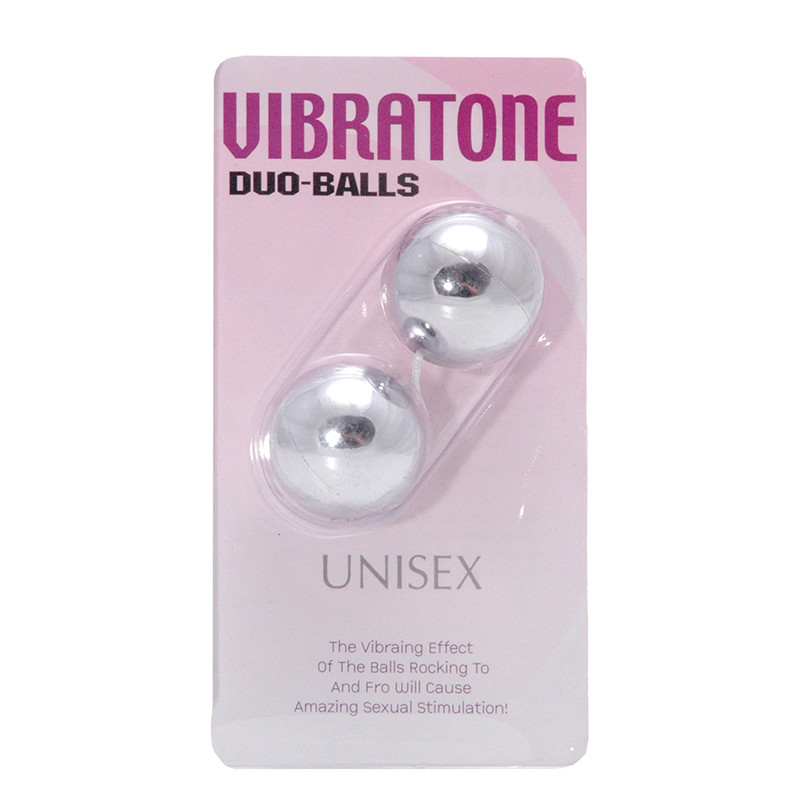 Вагінальні кульки VIBRATONE DUO BALLS SILVER BLISTERCARD