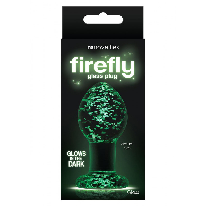 Анальна пробка -FIREFLY GLASS PLUG CLEAR MEDIUM