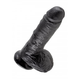 Фалоімітатор COCK  8 INCH W/ BALLS BLACK