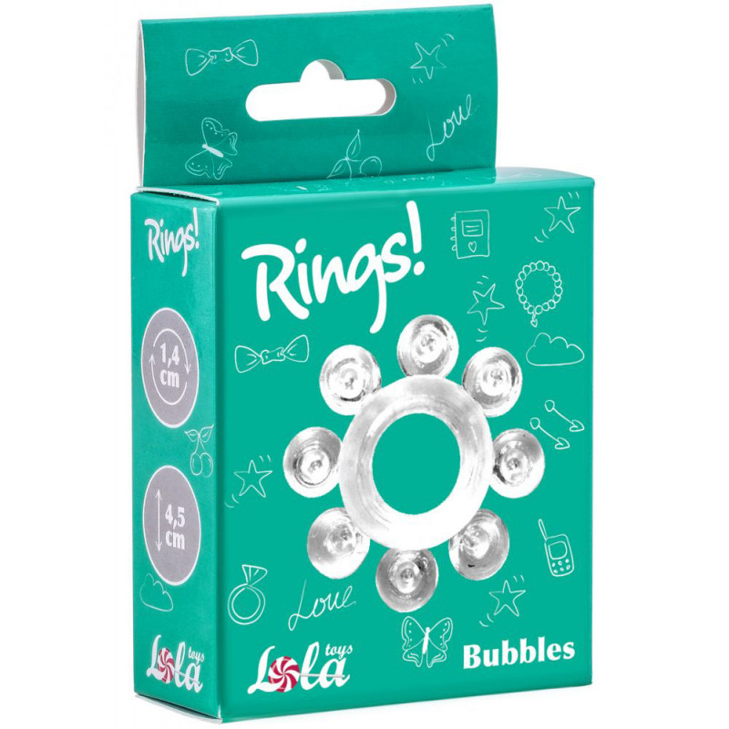 Ерекційне кільце Cockring Rings Bubbles white