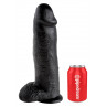 Фалоімітатор COCK 12 INCH W/ BALLS BLACK