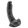 Фалоімітатор COCK 8 INCH W/ BALLS BLACK