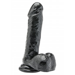 Фалоімітатор COCK 7 INCH W/ BALLS BLACK