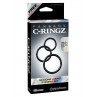 Ерекційне кільце SILICONE 3-RING STAMINA SET BLACK