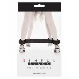 Бондажі/наручники SINFUL SOFT SPREADER BAR BLACK