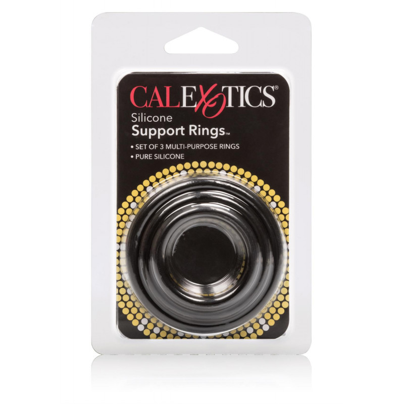 Ерекційне кільце SILICONE SUPPORT RINGS BLACK