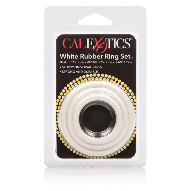 Ерекційне кільце RUBBER RING WHITE SET 3PCS