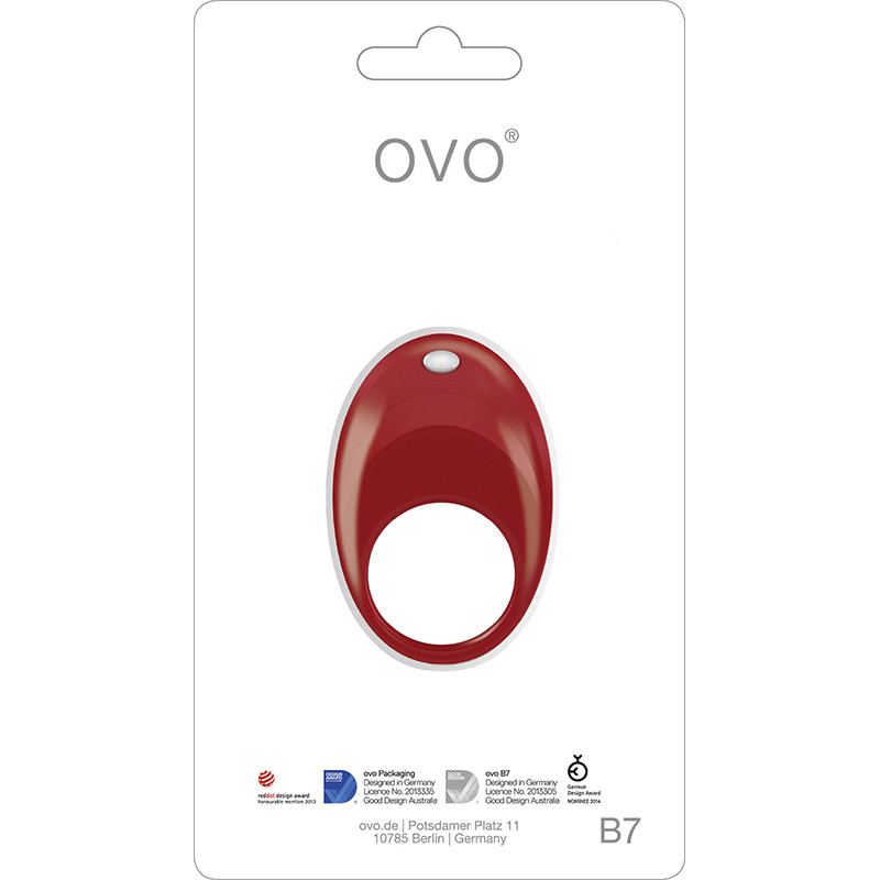 Ерекційне кільце OVO B7 VIBRATING RING RED