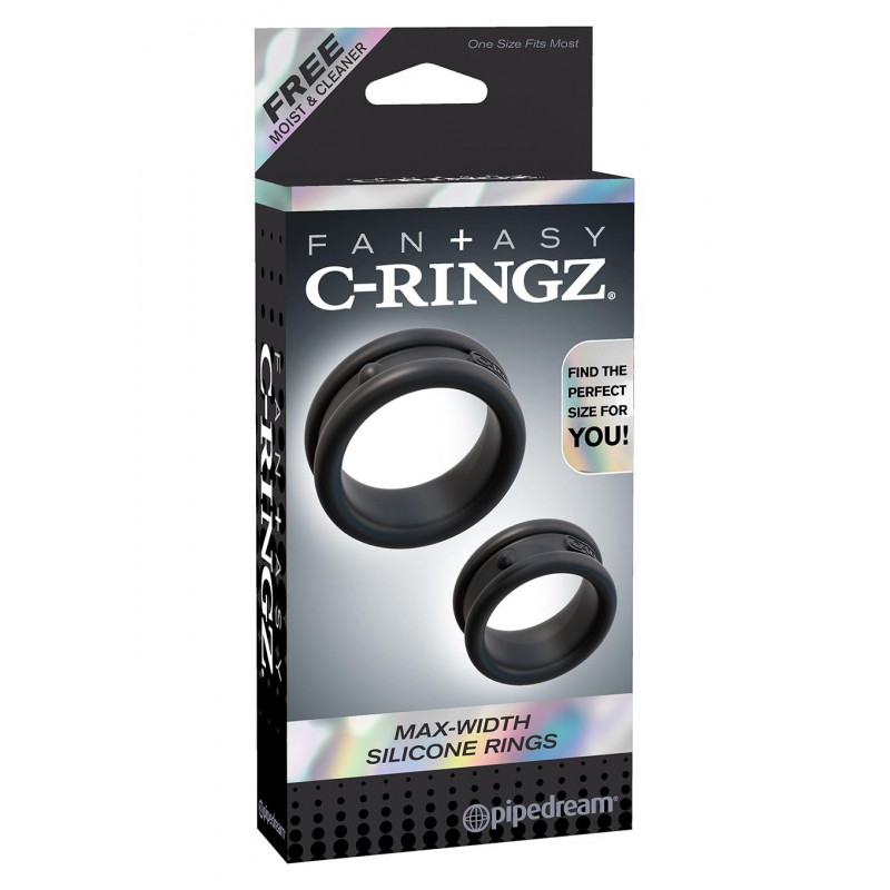 Ерекційне кільце MAX WIDTH SILICONE RINGS BLACK