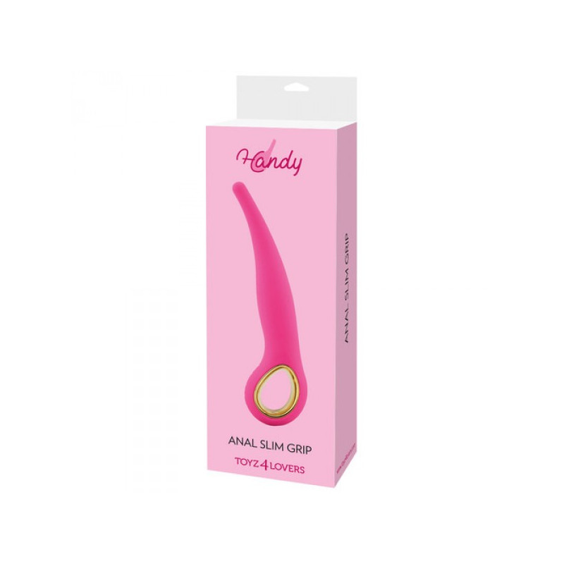 Анальний вібратор VIBRATORE ANALE HANDY ANAL SLIM GRIP PINK