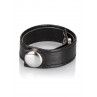 Ерекційне кільце LEATHER 3 SNAP RING BLACK