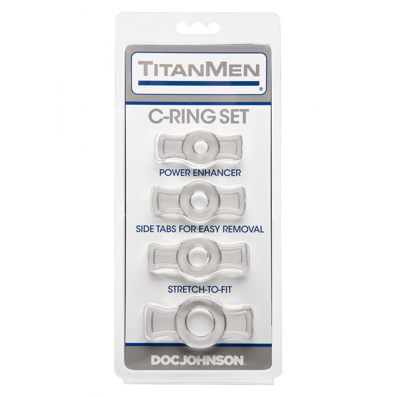 Ерекційне кільце TITANMEN COCKRING SET CLEAR