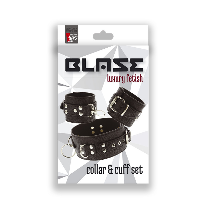 Бондажі/наручники BLAZE COLLAR & CUFF SET