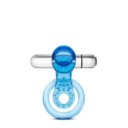 Ерекційне кільце STAY HARD VIBRATING TONGUE RING BLUE