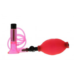 Pompka-CLITORAL VIBRATING PUMP CLEAR HOT PINK