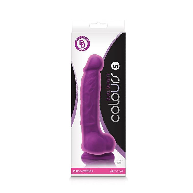 Фалоімітатор COLOURS DUAL DENSITY 5INCH PURPLE