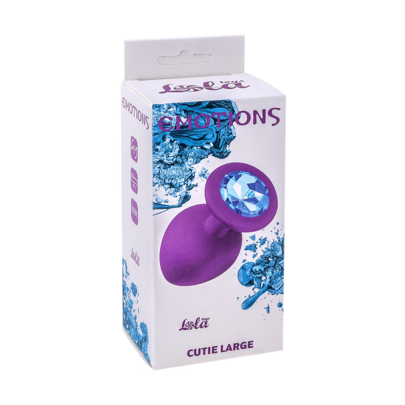 Анальна пробка Emotions Cutie Large Purple Blue crystal