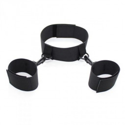 Бондажі/наручники Costrittivo Easy Cuffs Collar Arms Restraint black