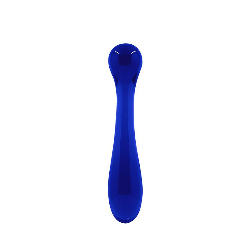 Фалоімітатор CRYSTAL GLASS PLEASURE WAND BLUE