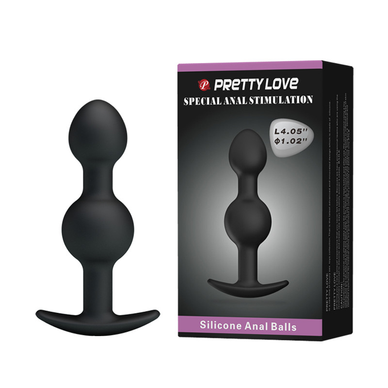 Анальна пробка Pretty Love Heavy Balls Silicone Butt Plug 2