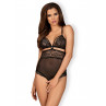 Білизна  838-TED-1 body otwarte czarne  S/M