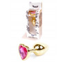 Анальна пробка -Jewellery Gold  Heart PLUGPink