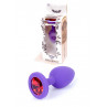 Анальна пробка  -Jewellery Purple Silikon PLUG SmallRed Diamond