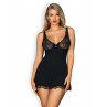 Білизна  Luvae babydoll i stringi Czarny  S/M