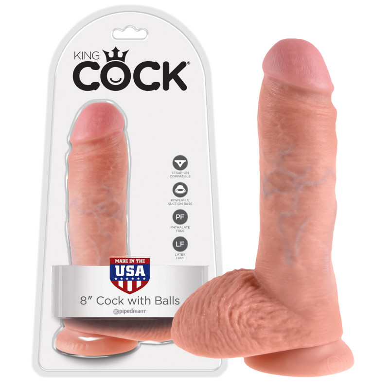 Фалоімітатор King Cock 8 inch Cock Balls Fl