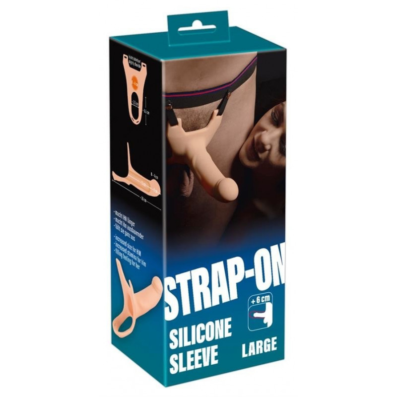 Страпон Silicone Strap-on +6cm large