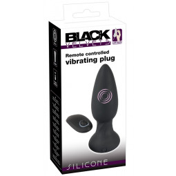 Анальна пробка з віюбраці Black Velvets RC Vibrating Plu